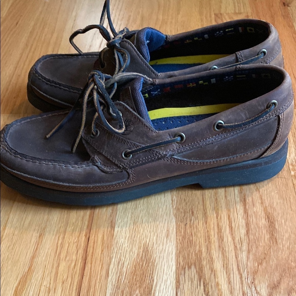 Timberland Men's Rich Brown Leather Boat Shoes - Picture 4 of 6